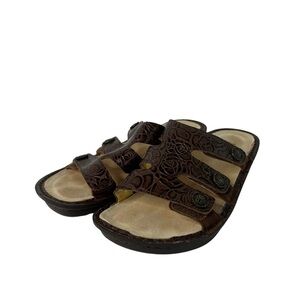 Alegria Brown Floral Sandals
